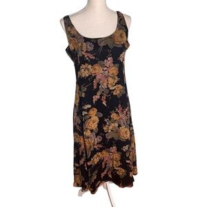 Lauren Ralph Lauren Black Floral Midi Dress